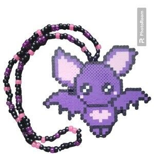 Cute Bat Perler-Ponybead [Kandi] Necklace